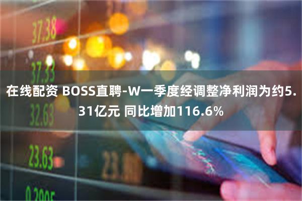 在线配资 BOSS直聘-W一季度经调整净利润为约5.31亿元 同比增加116.6%