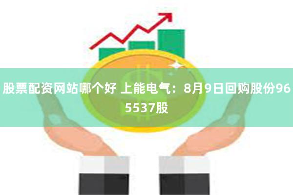 股票配资网站哪个好 上能电气：8月9日回购股份965537股