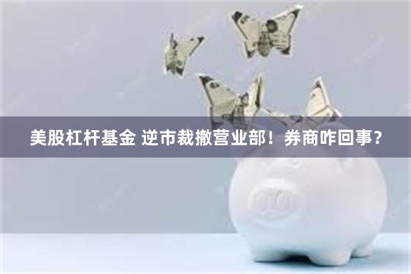 美股杠杆基金 逆市裁撤营业部！券商咋回事？