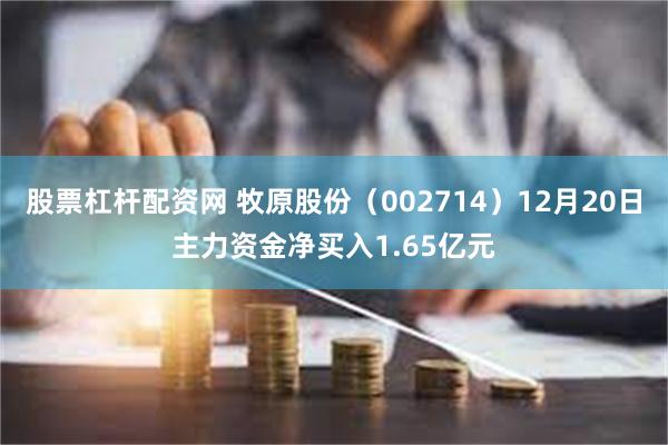 股票杠杆配资网 牧原股份（002714）12月20日主力资金净买入1.65亿元