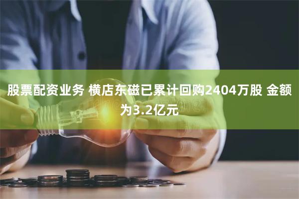 股票配资业务 横店东磁已累计回购2404万股 金额为3.2亿元