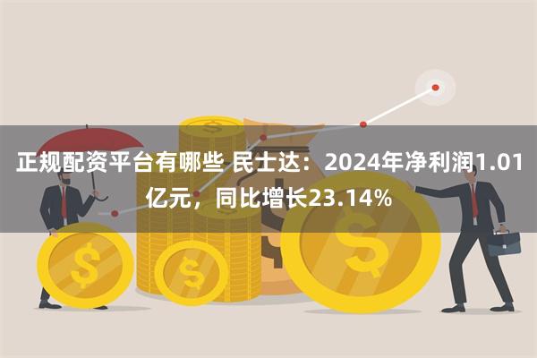 正规配资平台有哪些 民士达：2024年净利润1.01亿元，同比增长23.14%